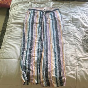 Wide Leg Striped Beachy Pant
